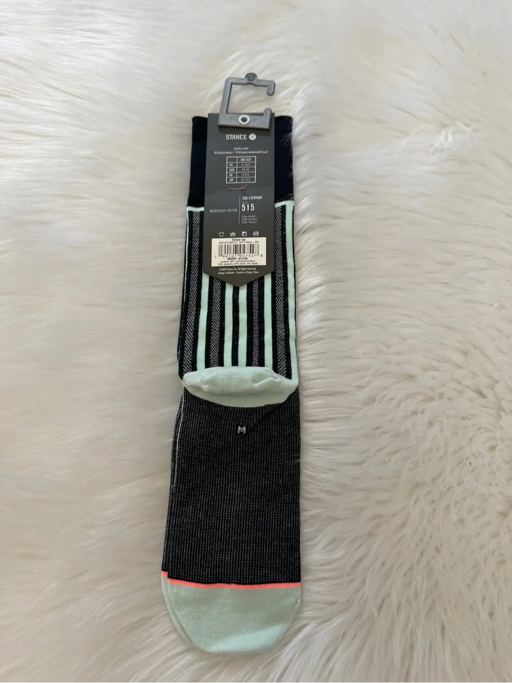 Stance Stripe Crew Socks Sz 5-10.5